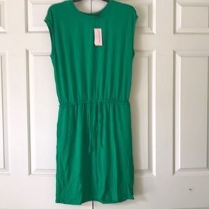 Scoop neck cap sleeve tshirt dress